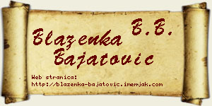 Blaženka Bajatović vizit kartica